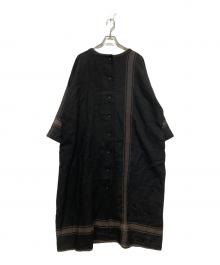 nop de nod（ノップドゥノッド）の古着「2way ロングシャツワンピース」｜ブラック