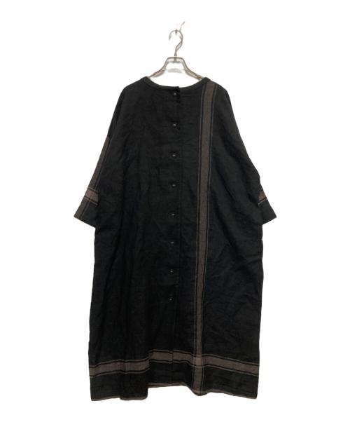 nop de nod（ノップドゥノッド）nop de nod (ノップドゥノッド) 2way ロングシャツワンピース ブラック サイズ:M 未使用品の古着・服飾アイテム