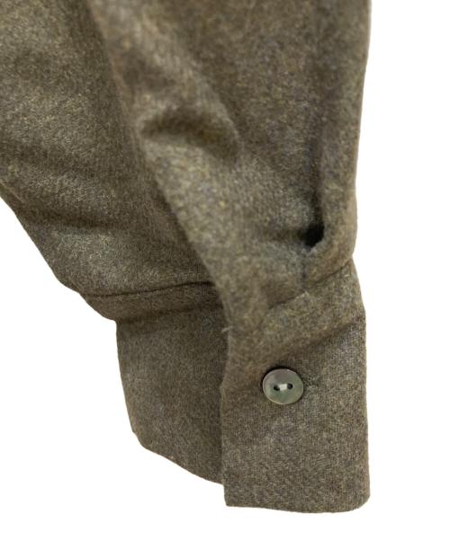 mizuiro-ind（ミズイロインド）mizuiro-ind (ミズイロインド) 25AW サイドスリットウールバンドカラーワンピース グリーン サイズ:不明 未使用品の古着・服飾アイテム