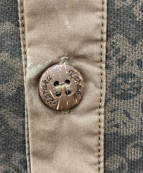 karaku（カラク）KARAKU (カラク) ペイズリー総柄ハーフボタンスウェット ブラウン サイズ:Mの古着・服飾アイテム
