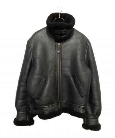 【USA製】Schott B-3 フライトジャケット 40 ムートン 黒タグ 中古・古着通販】Schott (ショット) B-3フライトムートンジャケット
