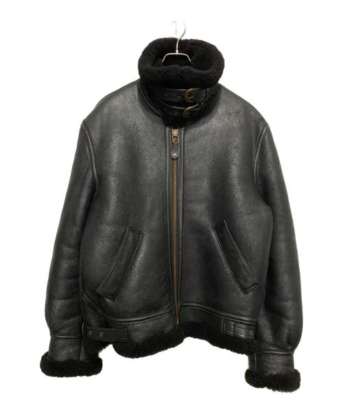 Schott（ショット）Schott (ショット) B-3フライトムートンジャケット ブラック サイズ:38の古着・服飾アイテム