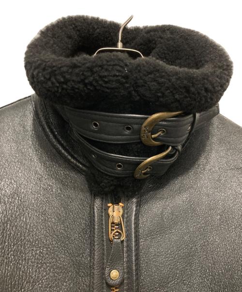 Schott（ショット）Schott (ショット) B-3フライトムートンジャケット ブラック サイズ:38の古着・服飾アイテム