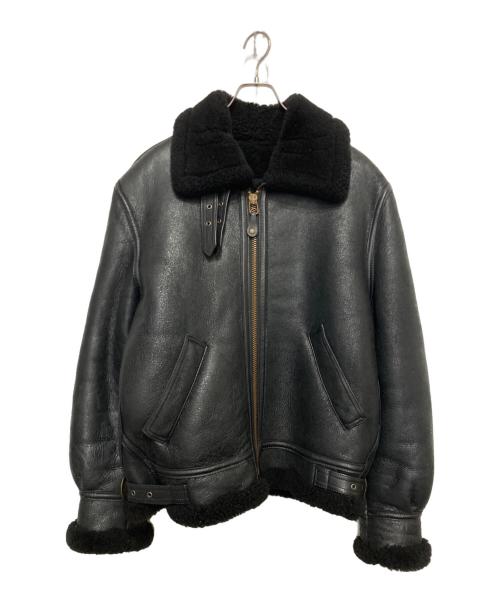 Schott（ショット）Schott (ショット) B-3フライトムートンジャケット ブラック サイズ:38の古着・服飾アイテム