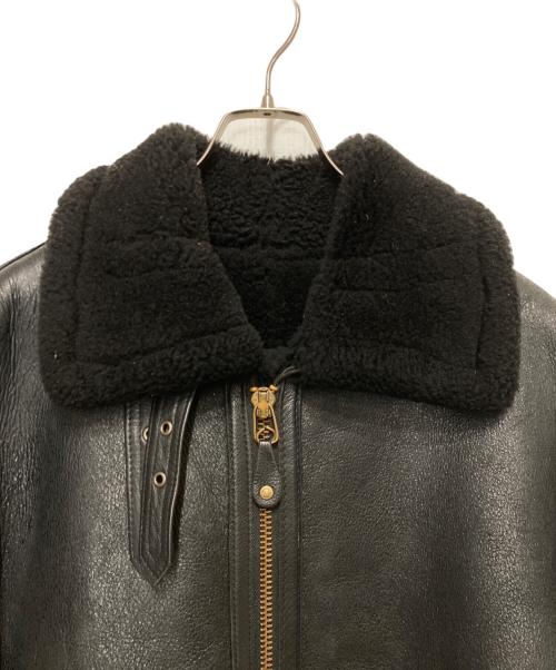 Schott（ショット）Schott (ショット) B-3フライトムートンジャケット ブラック サイズ:38の古着・服飾アイテム