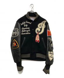 whitesville×INDIAN MOTORCYCLE（ホワイツビル×インディアンモーターサイクル）の古着「アワードジャケット」｜ブラック
