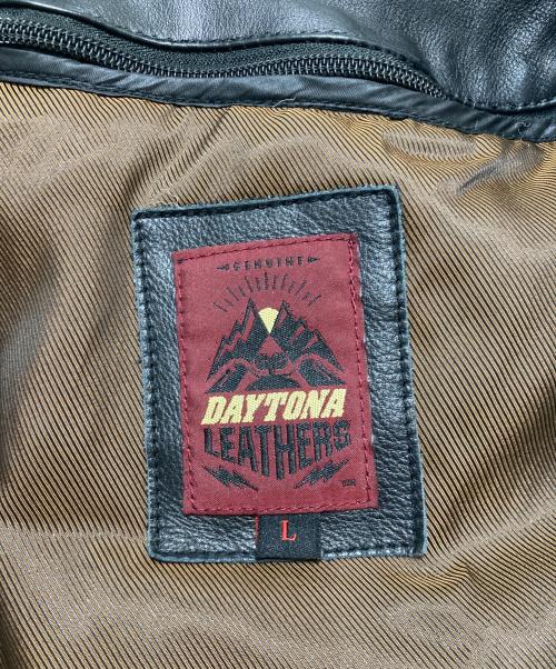 DAYTONA（デイトナ）DAYTONA (デイトナ) DL-003 ダブルライダースジャケット ブラック サイズ:Lの古着・服飾アイテム