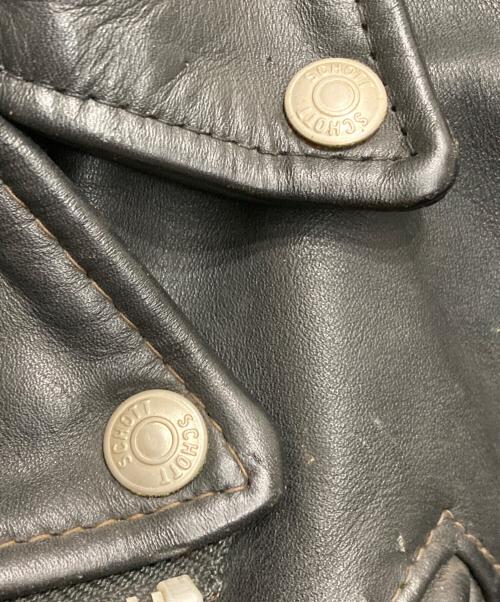 Schott（ショット）Schott (ショット) ダブルライダースジャケット ブラック サイズ:42の古着・服飾アイテム