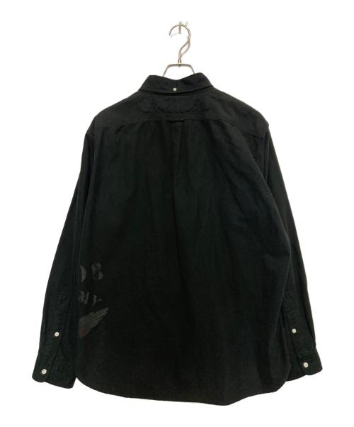 POLO RALPH LAUREN（ポロ・ラルフローレン）POLO RALPH LAUREN (ポロ・ラルフローレン) ACADEMYステンシルボタンダウンシャツ ブラック サイズ:Lの古着・服飾アイテム