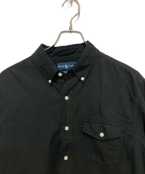 POLO RALPH LAUREN（ポロ・ラルフローレン）POLO RALPH LAUREN (ポロ・ラルフローレン) ACADEMYステンシルボタンダウンシャツ ブラック サイズ:Lの古着・服飾アイテム