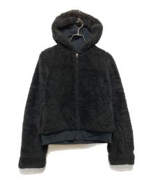 BURBERRY BLUE LABEL（バーバリー ブルー レーベル）の古着「スウェット×ボアリバーシブルパーカー」｜ブラック