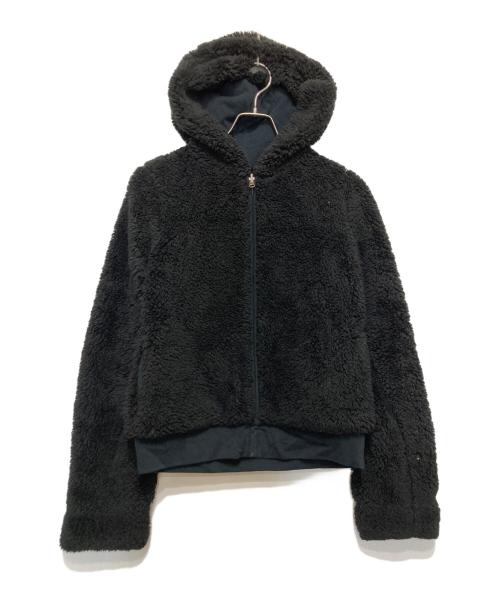 BURBERRY BLUE LABEL（バーバリー ブルー レーベル）BURBERRY BLUE LABEL (バーバリー ブルー レーベル) スウェット×ボアリバーシブルパーカー ブラック サイズ:38の古着・服飾アイテム
