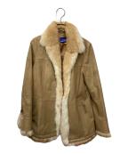 BURBERRY BLUE LABELバーバリー ブルー レーベル）の古着「ピッグスキン×ラビットファージャケット」｜ベージュ