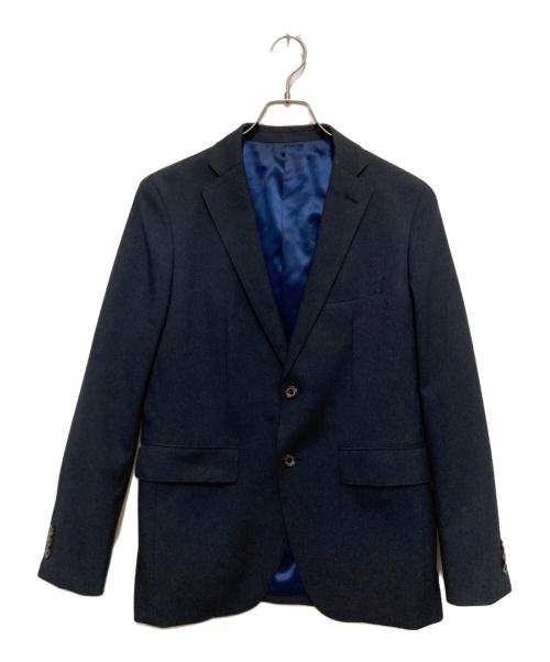 TAKEO KIKUCHI（タケオキクチ）TAKEO KIKUCHI (タケオキクチ) メランジ シャークスキン ストレッチジャケット ネイビー サイズ:SIZE 1の古着・服飾アイテム