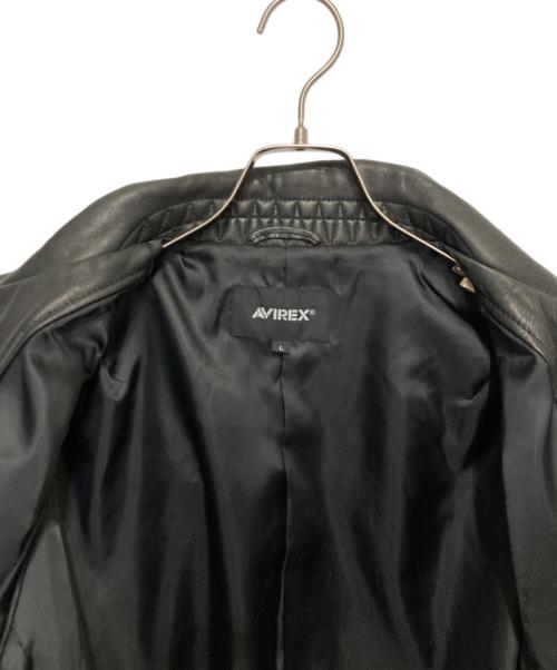 AVIREX（アヴィレックス）AVIREX (アヴィレックス) トラッカーレザージャケット ブラック サイズ:Lの古着・服飾アイテム