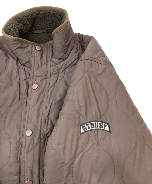 stussy（ステューシー）stussy (ステューシー) 00’s リバーシブルキルティングジャケット ブラウン サイズ:Mの古着・服飾アイテム