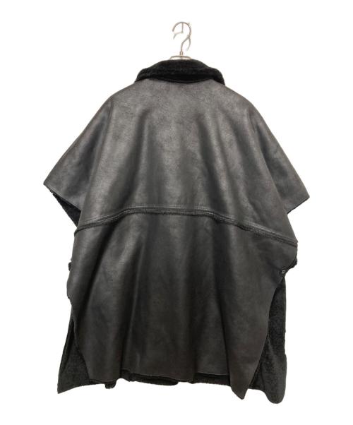 Ameri（アメリ）AMERI (アメリ) REVERSIBLE BOA PONCHO COAT　リバーシブル ボア ポンチョ コート ブラック サイズ:FREEの古着・服飾アイテム