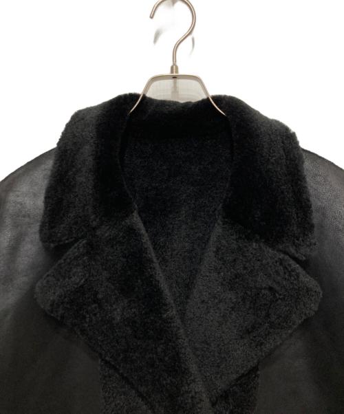 Ameri（アメリ）AMERI (アメリ) REVERSIBLE BOA PONCHO COAT　リバーシブル ボア ポンチョ コート ブラック サイズ:FREEの古着・服飾アイテム