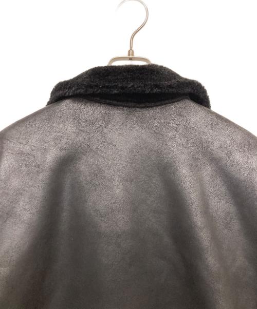 Ameri（アメリ）AMERI (アメリ) REVERSIBLE BOA PONCHO COAT　リバーシブル ボア ポンチョ コート ブラック サイズ:FREEの古着・服飾アイテム