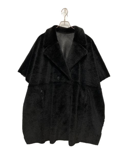 Ameri（アメリ）AMERI (アメリ) REVERSIBLE BOA PONCHO COAT　リバーシブル ボア ポンチョ コート ブラック サイズ:FREEの古着・服飾アイテム