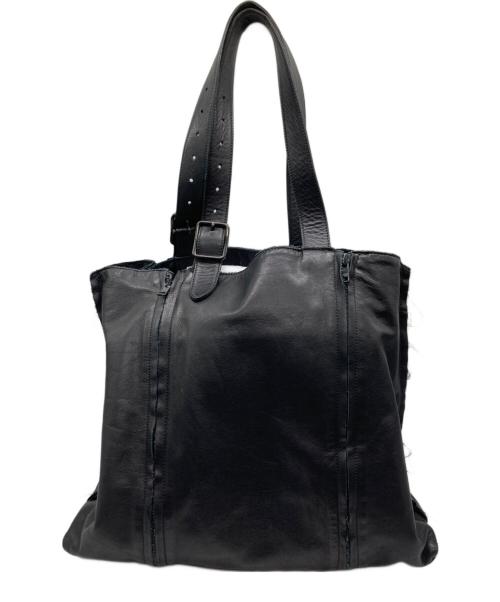 Yohji Yamamoto pour homme（ヨウジヤマモト プールオム）Yohji Yamamoto pour homme (ヨウジヤマモト プールオム) ジップテデティールハラコトートバッグの古着・服飾アイテム