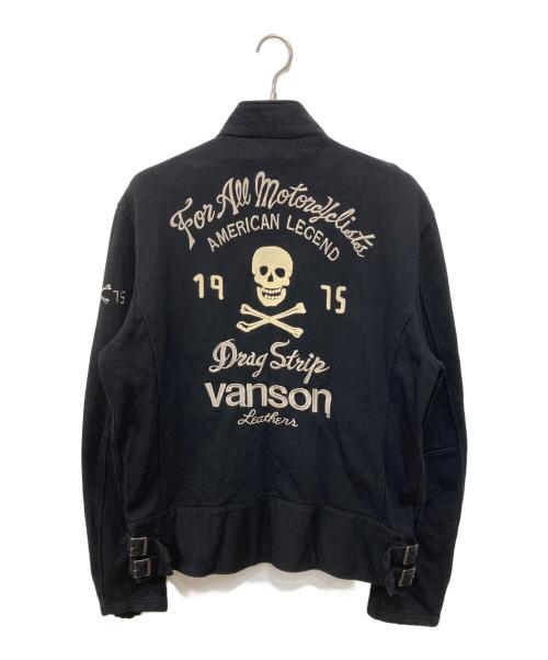 VANSON（バンソン）VANSON (バンソン) ジップアップライダーススウェット ブラック サイズ:XLの古着・服飾アイテム