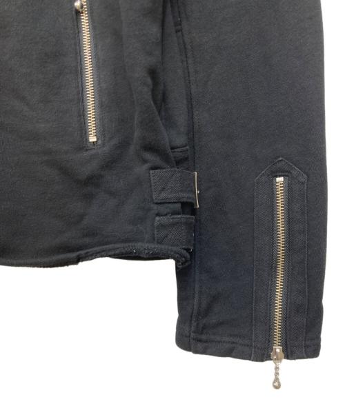 VANSON（バンソン）VANSON (バンソン) ジップアップライダーススウェット ブラック サイズ:XLの古着・服飾アイテム
