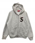 SUPREMEシュプリーム）の古着「DEVIL S LOGO ZIP UP HOODED SWEAT SHIRT」｜グレー