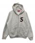 Supreme（シュプリーム）の古着「DEVIL S LOGO ZIP UP HOODED SWEAT SHIRT」｜グレー