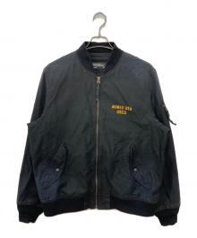 AVIREX（アヴィレックス）の古着「COTTON LIGHT MA-1ジャケット」｜ブラック