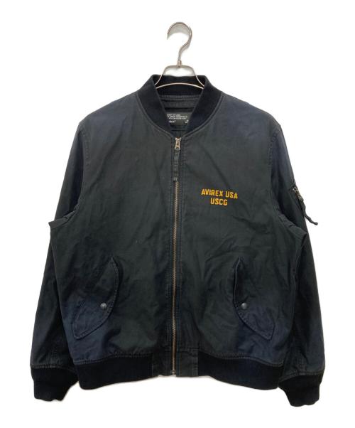 AVIREX（アヴィレックス）AVIREX (アヴィレックス) COTTON LIGHT MA-1ジャケット ブラック サイズ:XLの古着・服飾アイテム