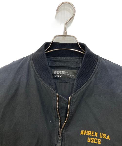 AVIREX（アヴィレックス）AVIREX (アヴィレックス) COTTON LIGHT MA-1ジャケット ブラック サイズ:XLの古着・服飾アイテム