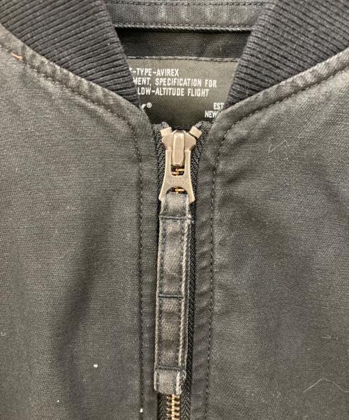 AVIREX（アヴィレックス）AVIREX (アヴィレックス) COTTON LIGHT MA-1ジャケット ブラック サイズ:XLの古着・服飾アイテム