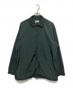 ATONエイトン）の古着「HAND DYE NYLON COACH JACKET」｜ディープグリーン
