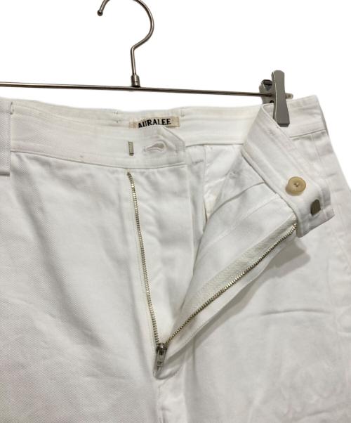AURALEE（オーラリー）AURALEE (オーラリー) HARD TWIST FINX HEAVY CHINO SLACKS ホワイト サイズ:5の古着・服飾アイテム