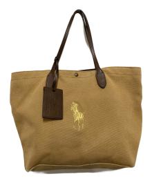 RALPH LAUREN（ラルフローレン）の古着「ポニー刺繍キャンバストートバッグ」｜ブラウン