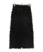 Gypsohilaジプソフィア）の古着「Feather Skirt」｜ブラック