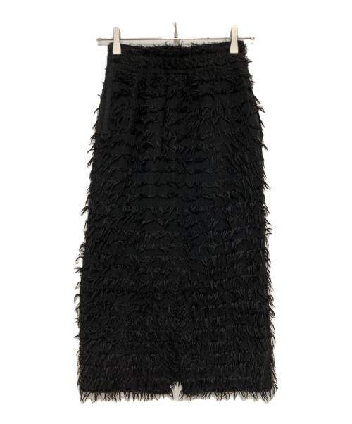 Gypsohila（ジプソフィア）Gypsohila (ジプソフィア) Feather Skirt ブラック サイズ:36の古着・服飾アイテム