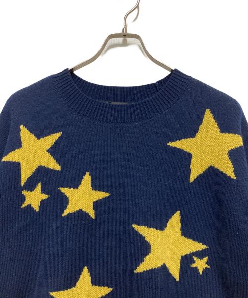Kate Spade（ケイトスペード）Kate Spade (ケイトスペード) スタージャガードニット ブルー サイズ:Sの古着・服飾アイテム