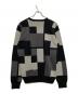 FRED PERRY (フレッドペリー) パネルプリントニット ブラック×グレー サイズ:M：6000円