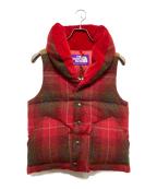 THE NORTHFACE PURPLELABEL×Harris Tweedザ・ノースフェイス パープルレーベル×ハリスツイード）の古着「別注光電子ダウンベスト」｜レッド
