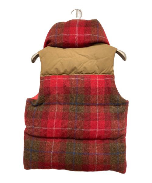 THE NORTHFACE PURPLELABEL（ザ・ノースフェイス パープルレーベル）THE NORTHFACE PURPLELABEL (ザ・ノースフェイス パープルレーベル) Harris Tweed (ハリスツイード) 別注光電子ダウンベスト レッド サイズ:S 未使用品の古着・服飾アイテム