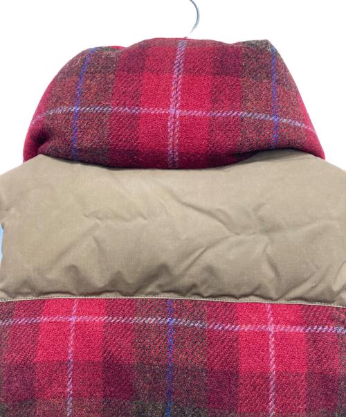 THE NORTHFACE PURPLELABEL（ザ・ノースフェイス パープルレーベル）THE NORTHFACE PURPLELABEL (ザ・ノースフェイス パープルレーベル) Harris Tweed (ハリスツイード) 別注光電子ダウンベスト レッド サイズ:S 未使用品の古着・服飾アイテム