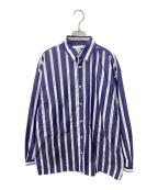 E.TAUTZイートーツ）の古着「ストライプシャツ」｜ブルー