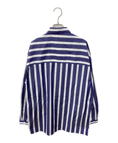 E.TAUTZ（イートーツ）E.TAUTZ (イートーツ) ストライプシャツ ブルー サイズ:Sの古着・服飾アイテム