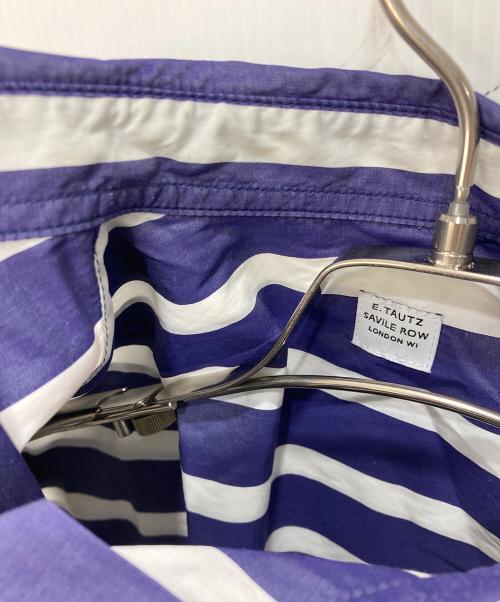 E.TAUTZ（イートーツ）E.TAUTZ (イートーツ) ストライプシャツ ブルー サイズ:Sの古着・服飾アイテム