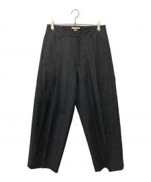 BLURHMS（ブラームス）の古着「Wool Ramie Super Wide Slacks」｜ブラック