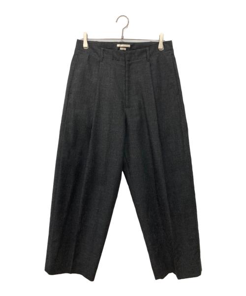BLURHMS（ブラームス）BLURHMS (ブラームス) Wool Ramie Super Wide Slacks ブラック サイズ:2の古着・服飾アイテム