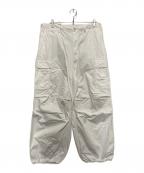 Graphpaperグラフペーパー）の古着「Garment Dyed Twill Military Pants」｜ホワイト