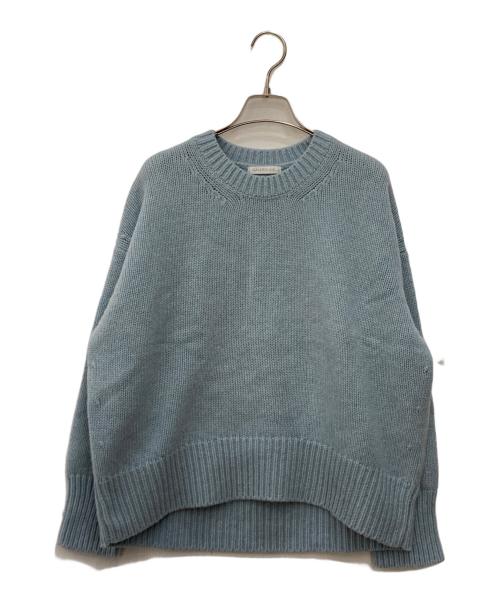 GALERIE VIE（ギャルリーヴィー）GALERIE VIE (ギャルリーヴィー) ファインウール クルーネックプルオーバー ブルー サイズ:Sの古着・服飾アイテム